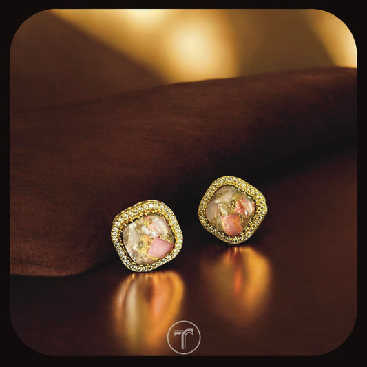The Janki Ear Studs- Pink