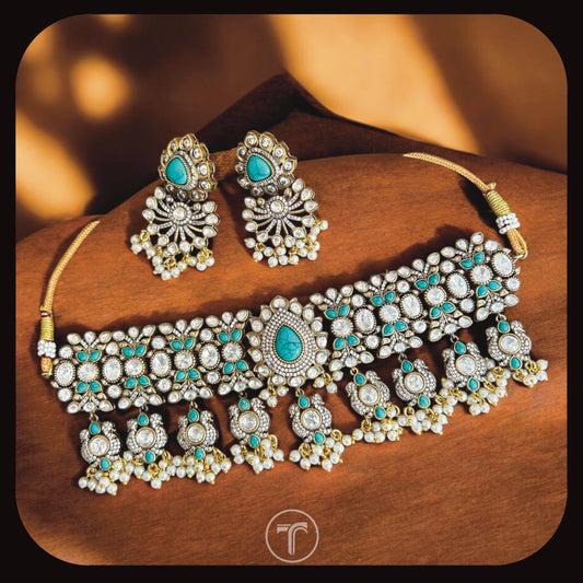 The Firoza Choker Necklace Set