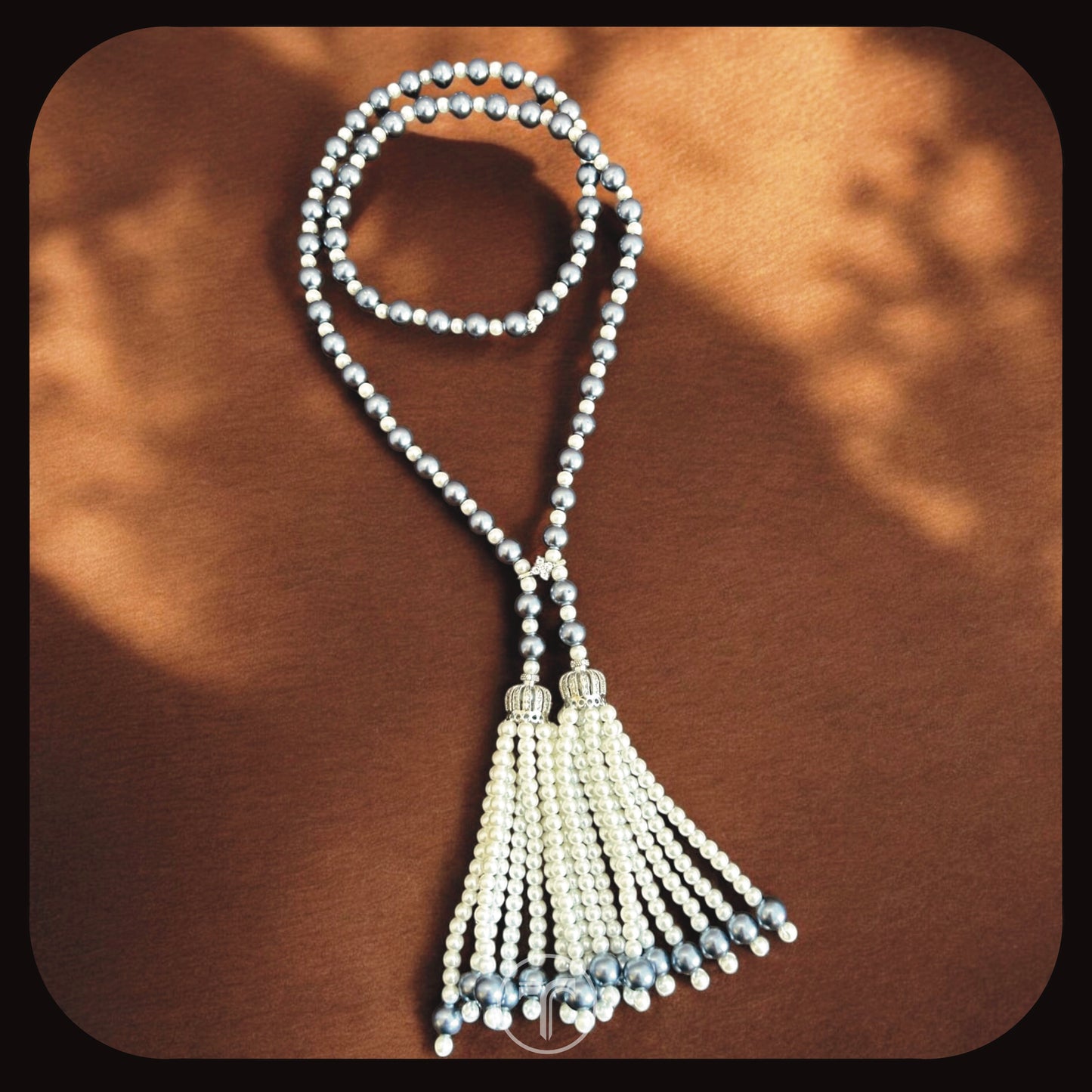 The Dual Tone Pearl Tassle Necklace