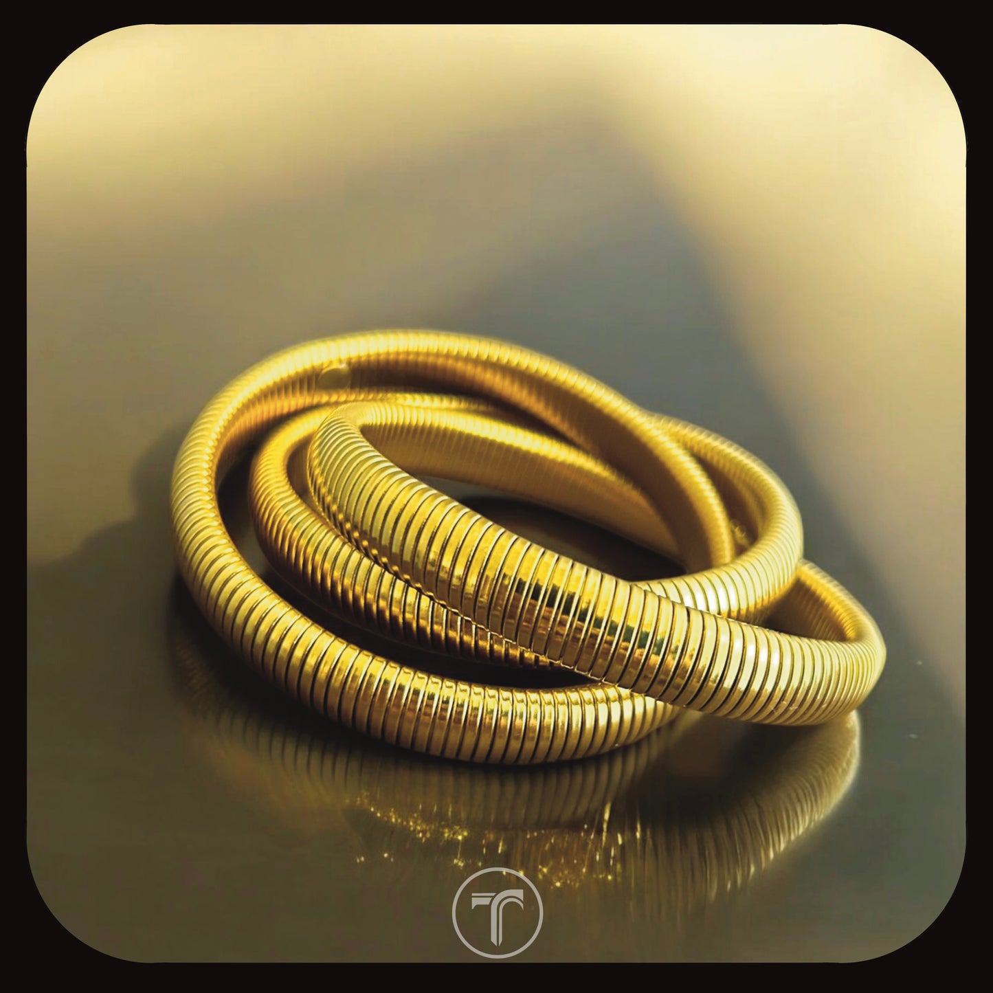 The Eternity Cuff Bangle- Yellow Gold