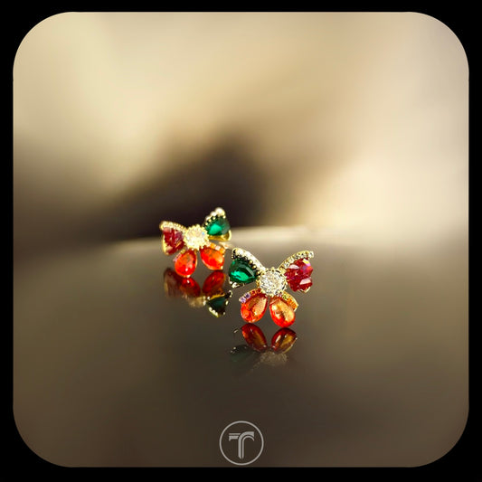 The Crystal Butterfly Ear Studs
