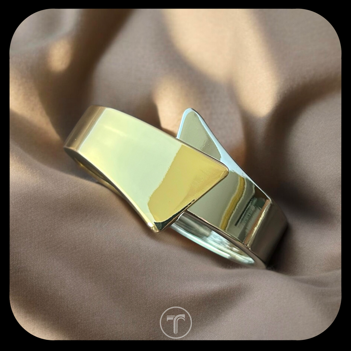 The Daniella Dual-tone Cuff Bangle