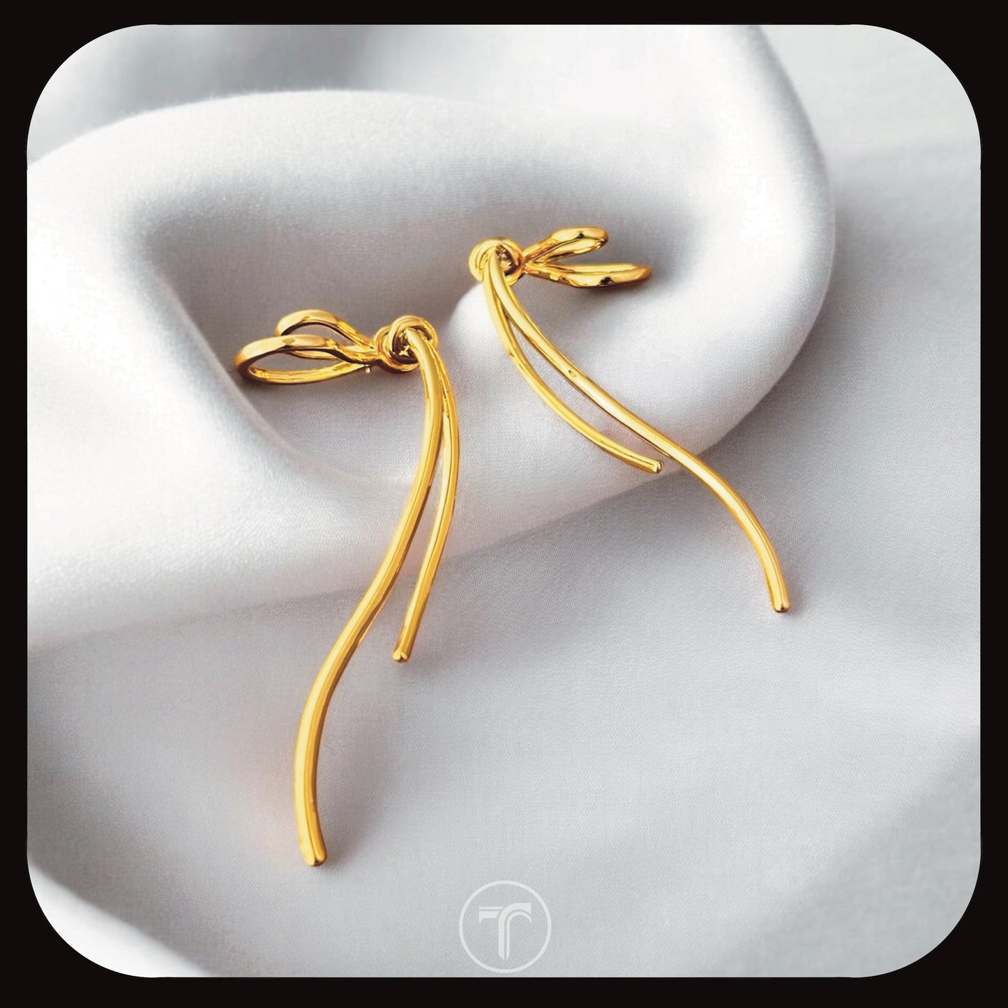 The Ava Bow Front Back Earrings